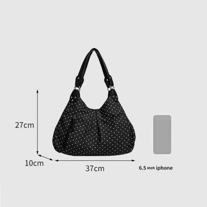 Fashionable Vintage Messenger Bags New Polka Dot Handbag Korean-style Large-capacity Tote Bags Versatile Comfortable Casual Bags