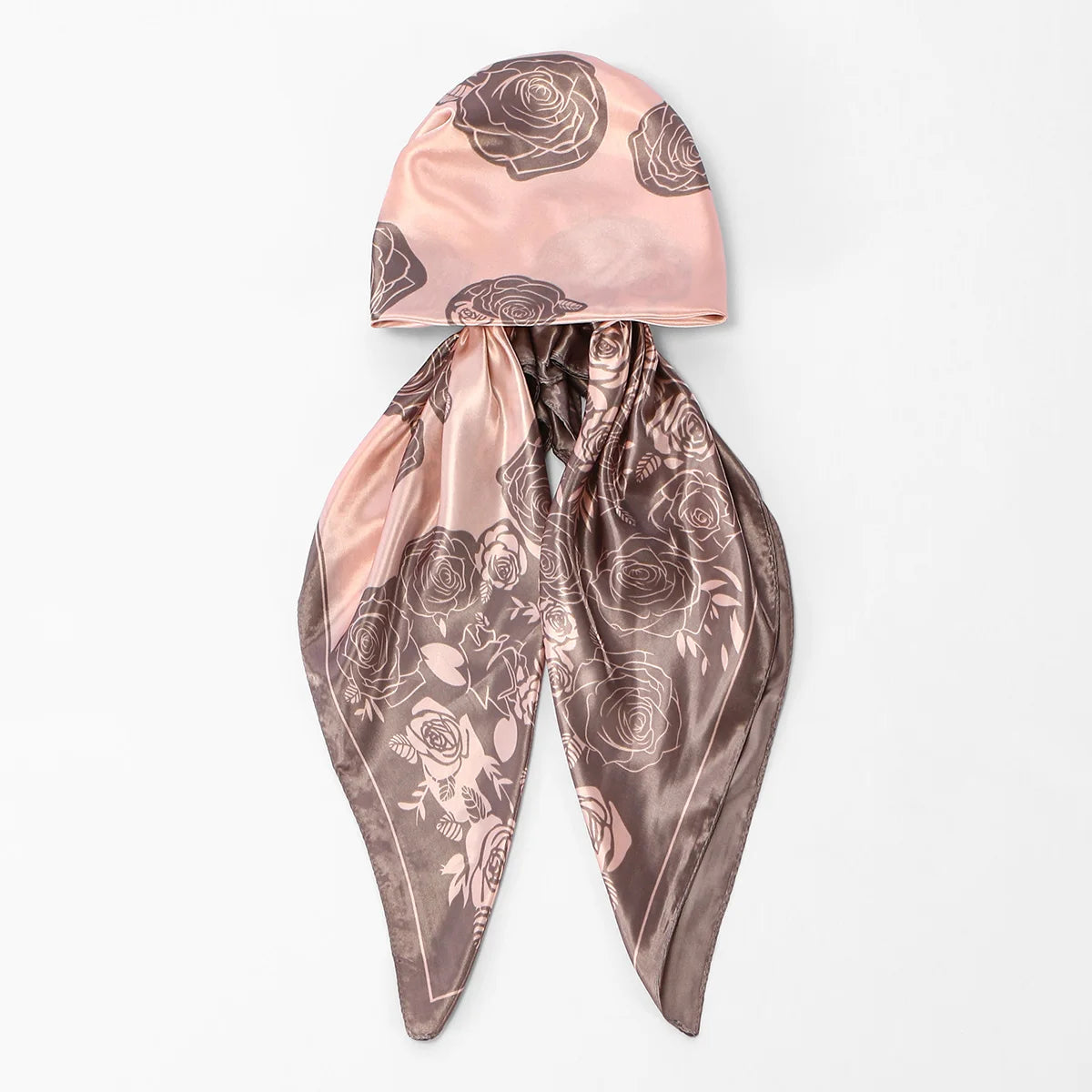 New Muslim Instant Satin Hijab Cap Scarf Printed Turban Hair Bonnet Turban Headwrap For Sleeping Elastic Hair Bonnet Bandana