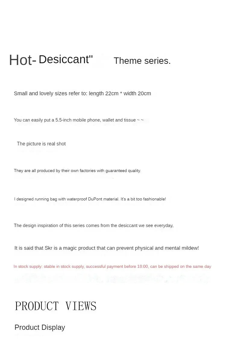 2025Women Simulated Desiccant Bag Dupont Paper Shoulder Bags 2024 Fashion Letter White Small Crossbody Bag Chest Bag Purse Phone