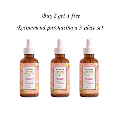 OceAura Cyperus Rotundus Hair Removal Oil Lightweight Non Greasy Gentle Soothing Moisturizing Silky Smooth Hair Reduction Oil