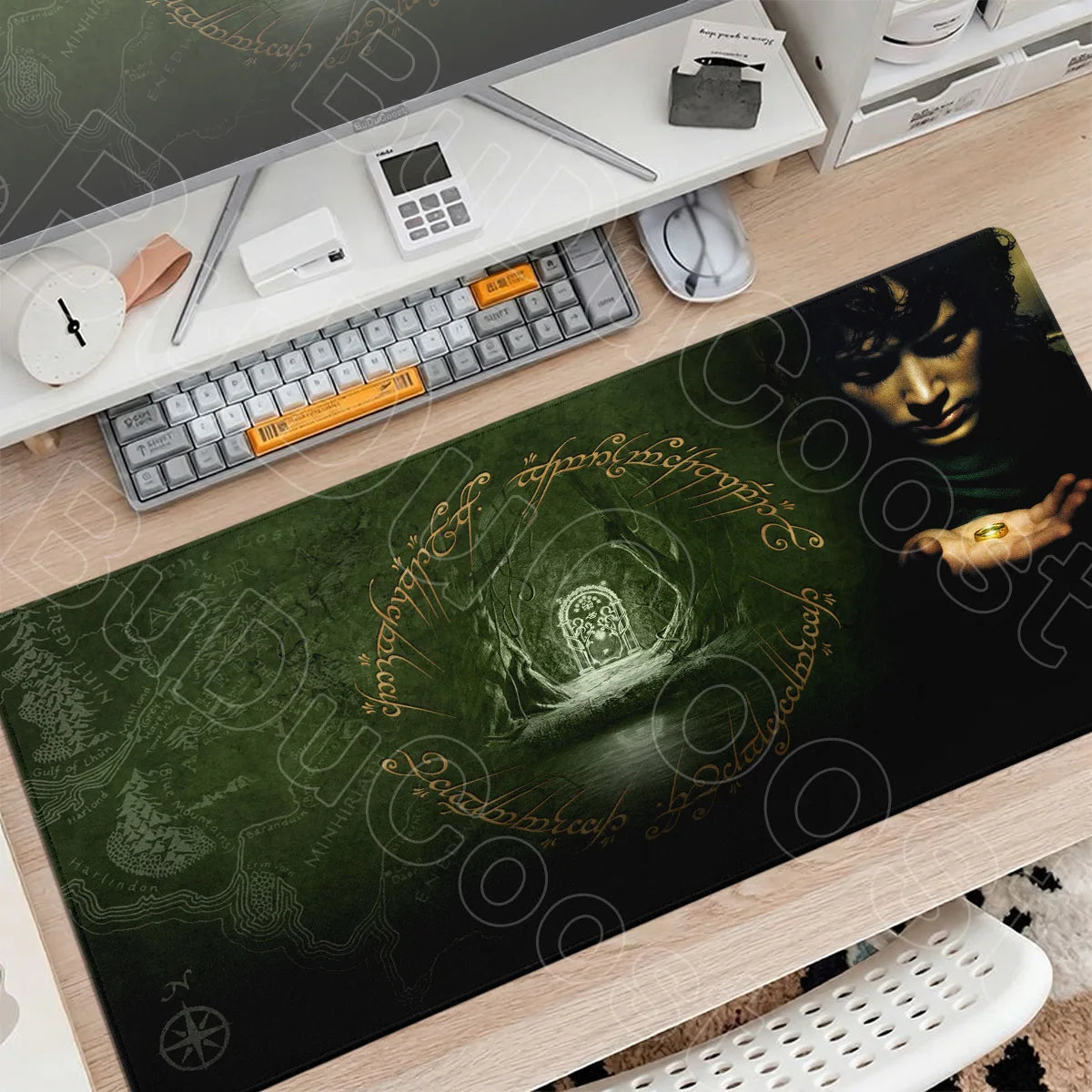 Washable Gaming Mouse Pad L-lord of the Rings PC Table Decoration Carpet XXL Gamer Stitch Edge Rubber Mice Mat Gadgets Keyboards