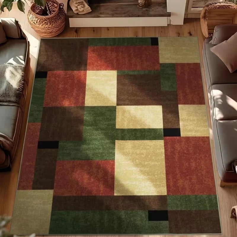 Simple Geometric Carpet with Retro Style and Perfect for High Flow Areas Such As Living Rooms Bedrooms Kitchens Etc Mats