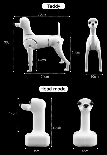 Fenice Pet Simulation Hair Grooming Fake Dog Model Practice Dog Standard Skeleton Model Dog Full Body Fake Hair