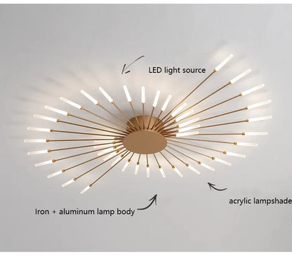 Modern Firework s Led Ceiling Lamp Creativity Living Dining Room Ceiling Chandelier Home Lighting Bedroom Light Luster Luminaire