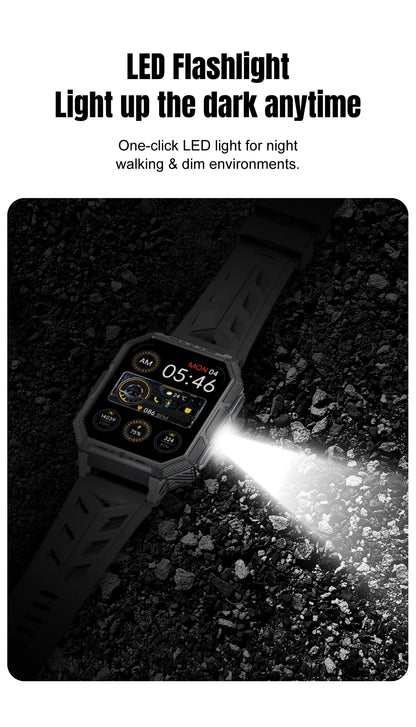 2026 newhigh-endoutdoorhikingadventuresmartwatch,1400mAh large battery,wirelesscommunication,voiceassistant,heartrate monitoring