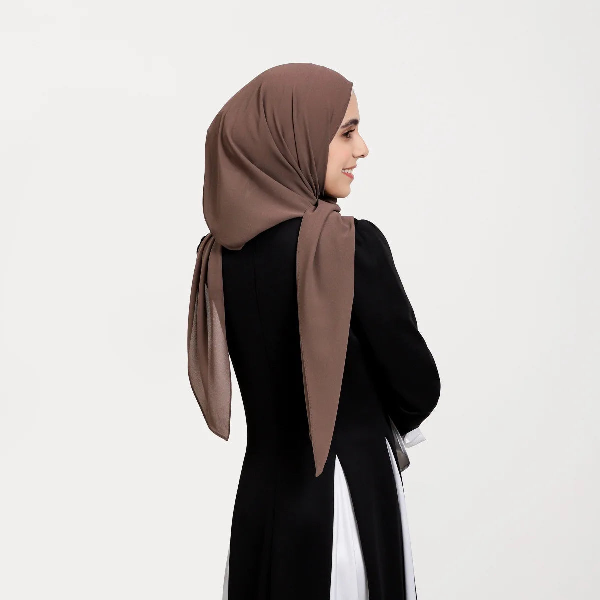 2025 Ramadan Women Solid Scarf Built-in Magnetic Muslim Chiffon Hijab Shawls Head Wrap Hijabs Scarves Ladies Foulard Islamic