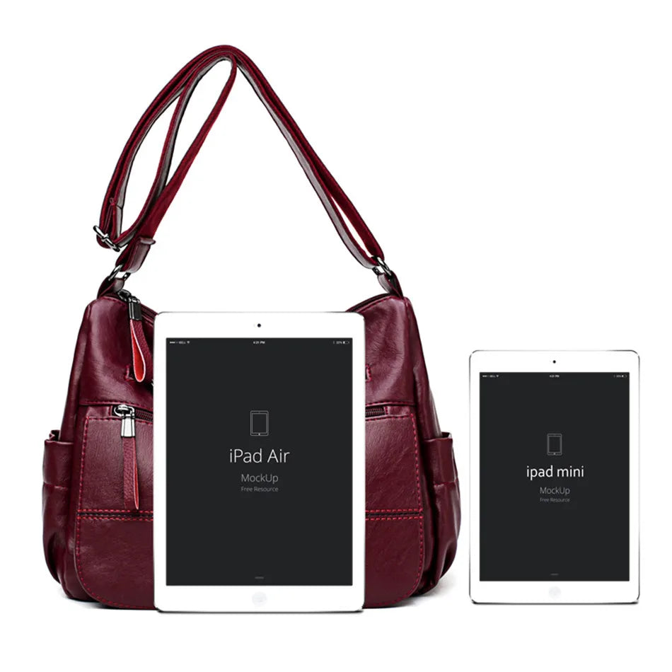2 Layers Genuine Brand Leather Shoulder Messenger Luxury Handbags Women Bags Designer High Quality Crossbody Bags for Women Sac