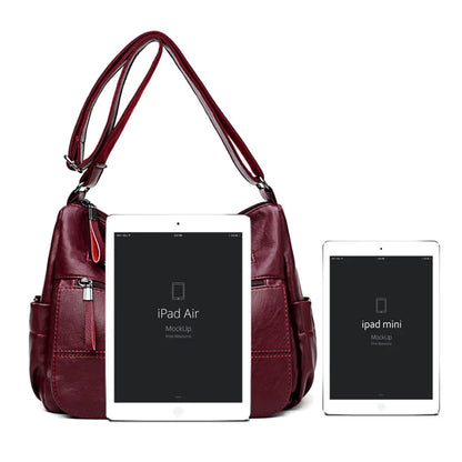 2 Layers Genuine Brand Leather Shoulder Messenger Luxury Handbags Women Bags Designer High Quality Crossbody Bags for Women Sac
