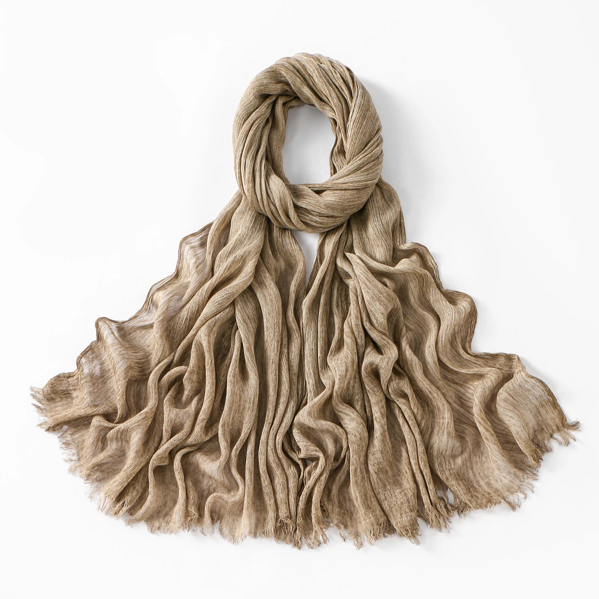 Fashion Crinkle Cotton Royan Hijab Scarf for Muslim Women Islamic Long Soft Shawls Wraps Short Tassel Bufanda Accessories