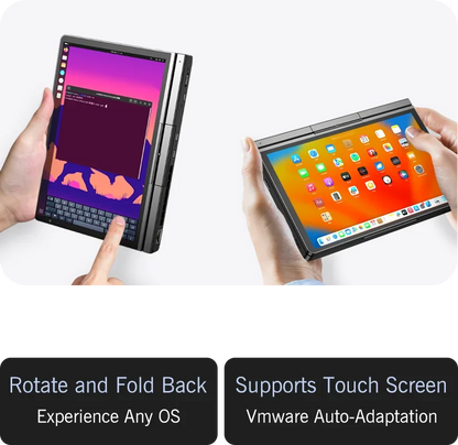 2026 Hot Sale GPD Pocket4 2-in-1 Laptop Tablet AMD AI 9 HX 370/8840U 64GB 2TB NVMe 8.8 Inch 144Hz Palm Size Mini PC