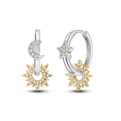 925 Sterling Silver Original Hoop Earring For Woman Luxury  Pendientes Wedding Jewelry Gift