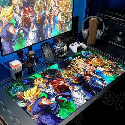 Rubber Anti-slip Mouse Pad Gamer Computer Washable Dragon Ball Desk Mat XXL HD Print Goku Keyboard With Stitch Edge For LOL CSGO