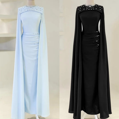 Customized Exquisite Jersey Pleat Sequined Straight Scoop Neck Midi Dresses Bespoke Occasion Modern Style