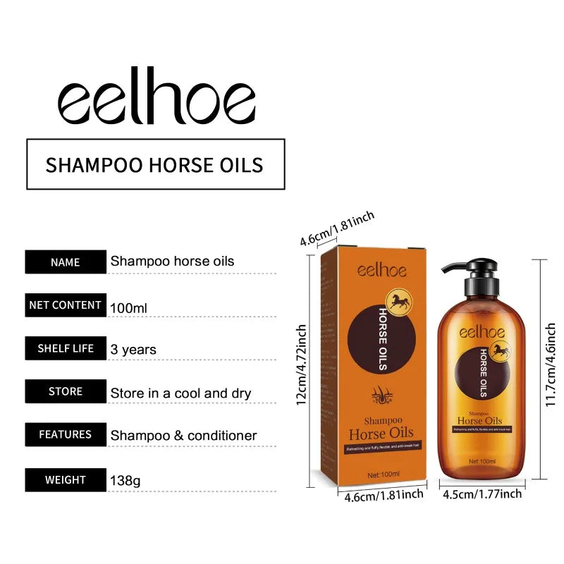 EELHOE Anti Hair Thinning Shampoo Prevent Hair Loss Regeneration Smoothing Frizzy Treatment Anti-Dandruff Oil Control Shampoo