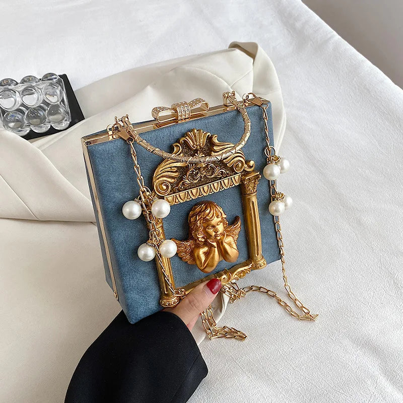 Luxury Angel Female Handbags Fashion Pearl Women Bag Cross Body Brand Leather Women Shoulder Bag Ladies Hand Bags