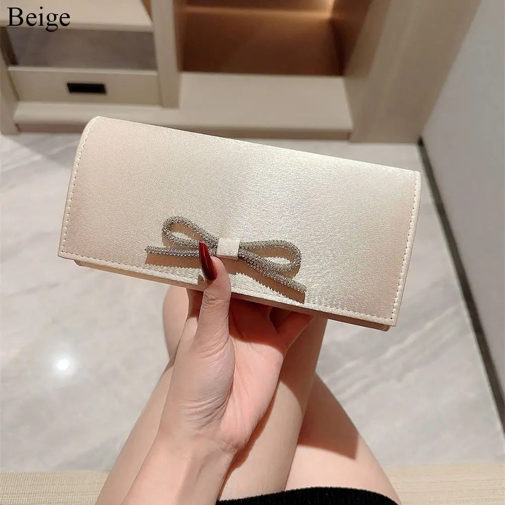 Luxury Sequins Silk Evening Bags Silver Clutch Bag Chain Bags Women Ladies