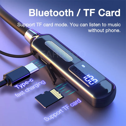 EARDECO With Sports Chip Bluetooth Headphone Bass Wireless Headphones With Microphone Neckband Earphones Steps Calorie Stopwatch