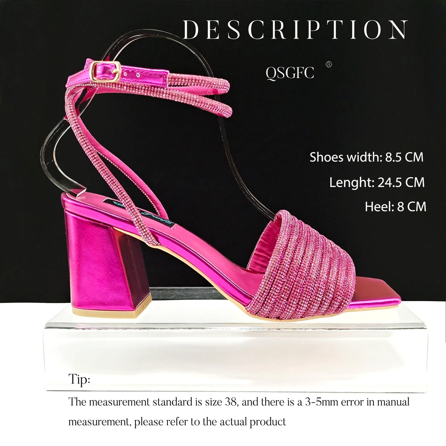 Stylish And Special Olive Bright Bag Match Women's Sandals Set With Big Diamond Tassels And Long And Short Double Chains