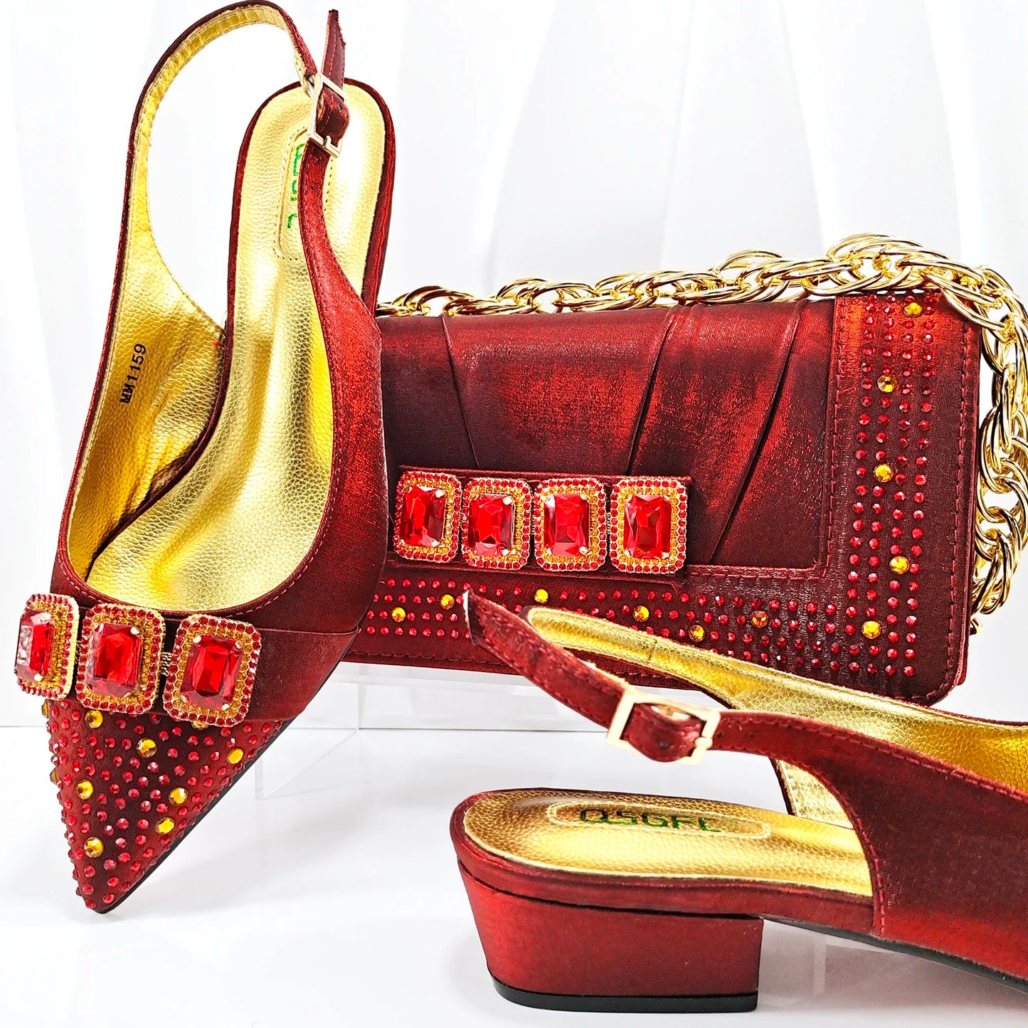 Doershow New Arrival Shoes and Bag Set African Sets 2024 Olive Nigerian Women Shoes and Matching Bags Set for wedding  1-11