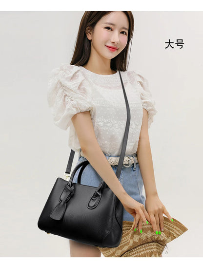 Genuine Leather Large Capacity 3 Layers Women Totes Designer Ladies Shoulder Crossbody Bags Fashion Female Handbags Sac A Main