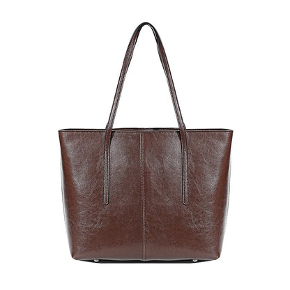 Luxury Women Leather Tote Bag Top Layer Cowhide Large Capacity Fashionable Handbag Brand Designer Shoulder Bag 2025 New Handbag