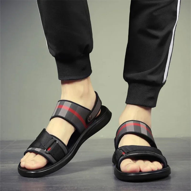 Sandals Men 2025 Trend Summer Outdoor Leisure Non-slip Beach Luxury Brand Sandal High Quality Soft Sole Dual-purpose Sandals Men