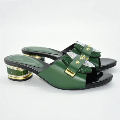 New Without Bag Pumps Super low Heels Italian Women Wedding for Party Heels Elegant Shoes Slippers 2025 Summer Woman Slipper