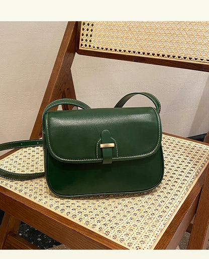 Female Cowhide Luxury Designer Handbags Women's Natural Cow Leather Shoulder Bag Ladies Fashion Small Square Crossbody Bags New