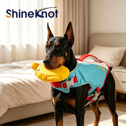 Shineknot Dog Life Jacket Bear Chin Buoyancy Vest Rescue Clothes For Small Medium Dogs Lake Coastal Summer Outdoor Water Sport