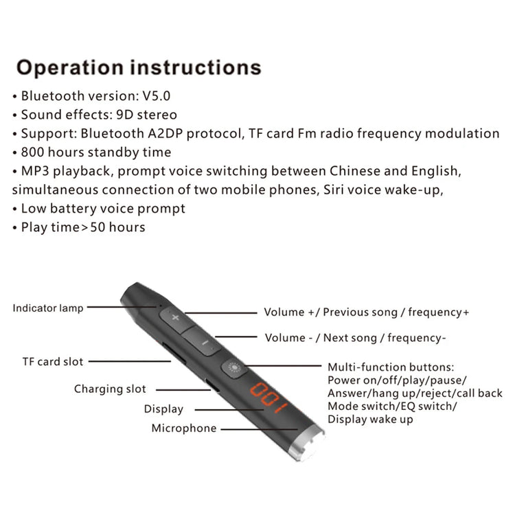 KEBIDUMEI Neckband Headphones Bluetooth TF FM Tri-mode Wireless Earphones Bluetooth Headsets HiFi Stereo Noise Reduction Earbuds