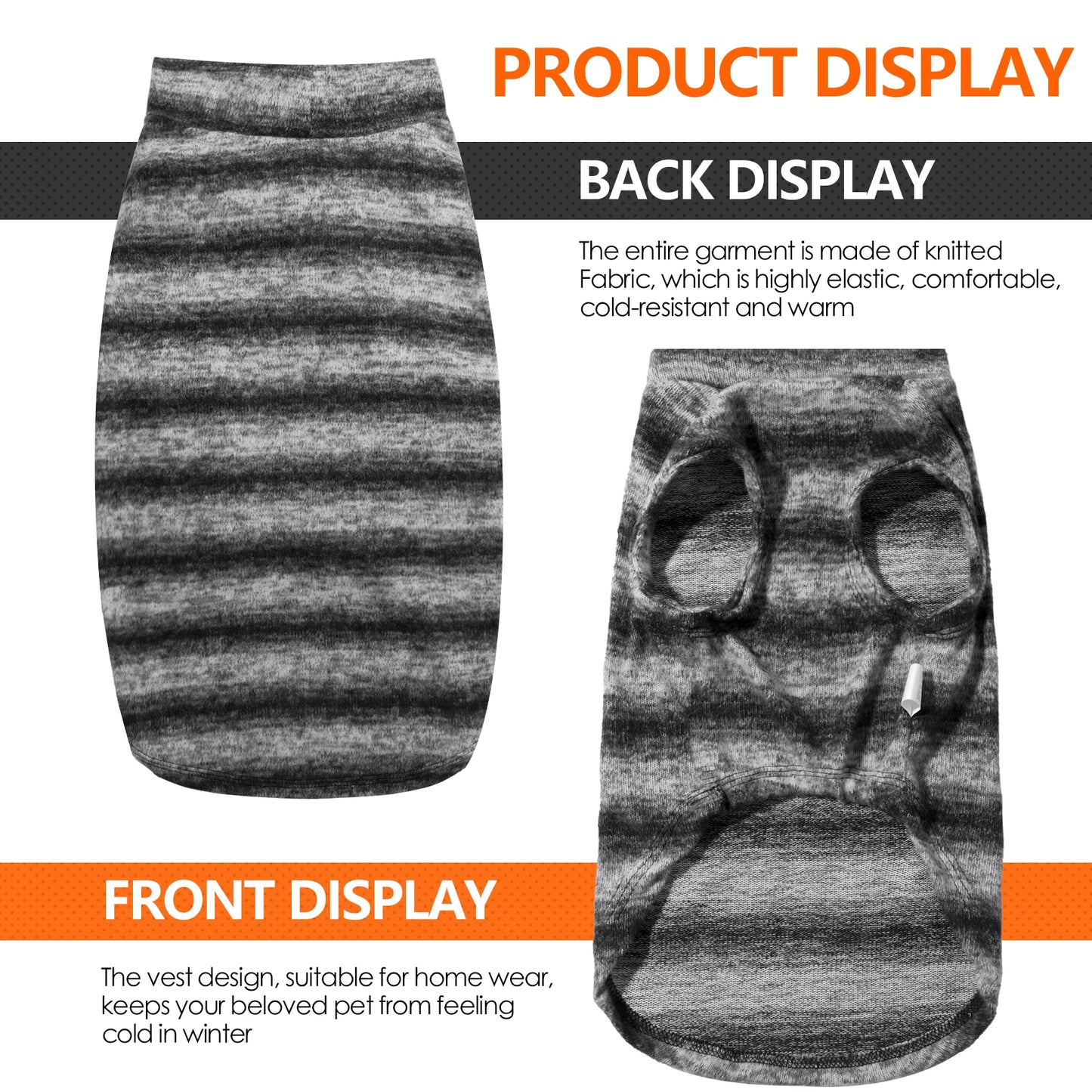 Windproof Plush with Sport Vest Dog Clothes,Pet Keep Warm Jacket No Pull No Choke Design for Small Medium Large Dogs