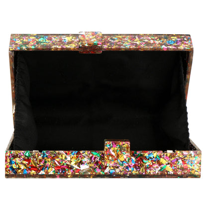 Acrylic Luxury Wedding Chain Handbag Women Box Clutch Evening Bags Chic Party Shoulder Crossbody Bags Ladies Dinner Dress Purses
