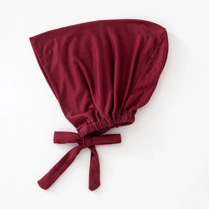 82 Colors Tie-Back Undercaps Fashion Women's Inner Hijab Muslim Cap Bonnet Plain Islamic Cotton Spandex Jersey DEW Underscarf