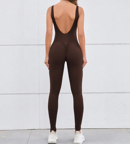 Gym Jumpsuit Woman Padding Sports Overalls for Women Push Up Rompers for Woman Clothes Monos Mujer Gray Coffee Navy Black Red