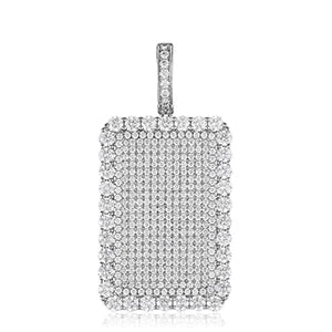 S925 Moissanite Streamline Tag Pendant For Men Women Hip Hop Jewelry D VVS Moissanite Necklace With Free 2MM Steel Cuban Chain