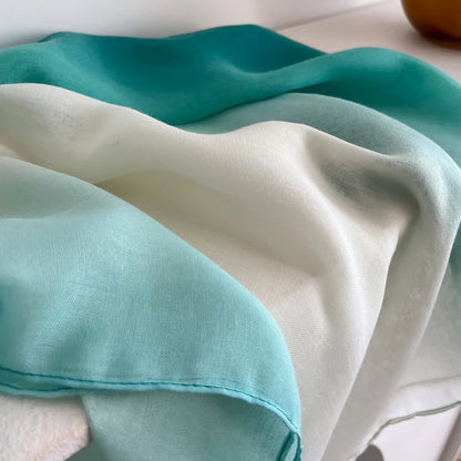 Spring and Summer Women Plain Colour Travel Ethnic Style Shawl Cotton Linen Feel Thin Type Sunscreen Beach Towel Split shawl