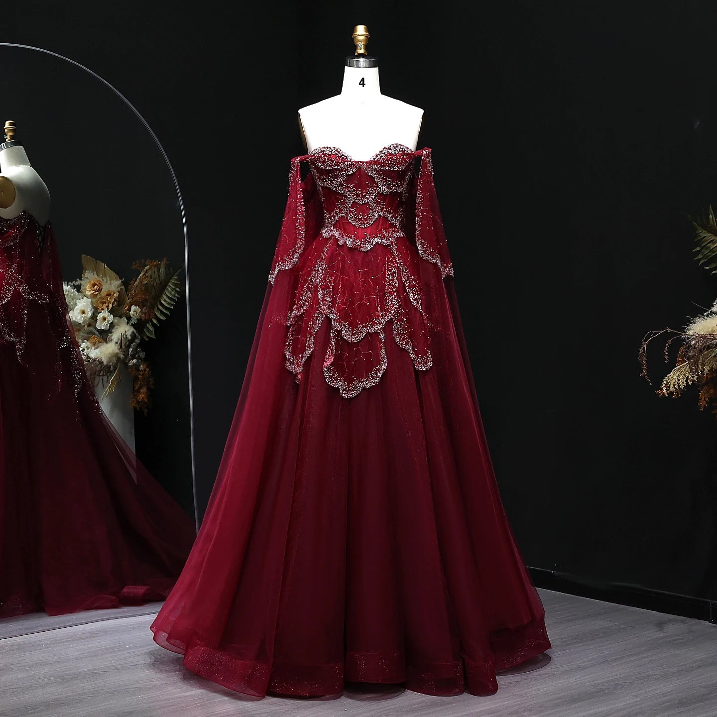 Sharon Said Elegant Off Shoulder Sage Green Evening Dress with Cape Sleeves Sweetheart Luxury for Weddig Party SS215 Customized