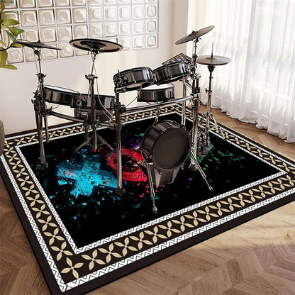 Vintage Sound Absorbing Stage Carpet Mat Rugs for Soundproofing Bass Drums Snare Electronic Jazz Musical Floo