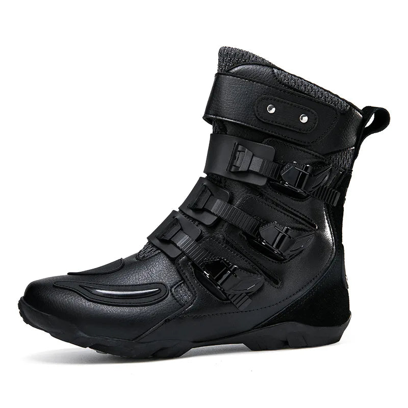 Motorcycle Riding Shoes All-Season Off-Road Locomotive Short Boots Motorbike Racing & Travel Knight Equipment Big Size 37-48