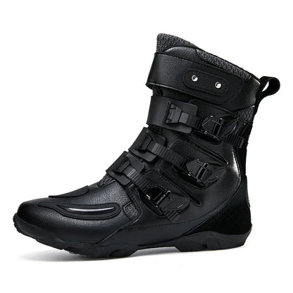 Motorcycle Riding Shoes All-Season Off-Road Locomotive Short Boots Motorbike Racing & Travel Knight Equipment Big Size 37-48