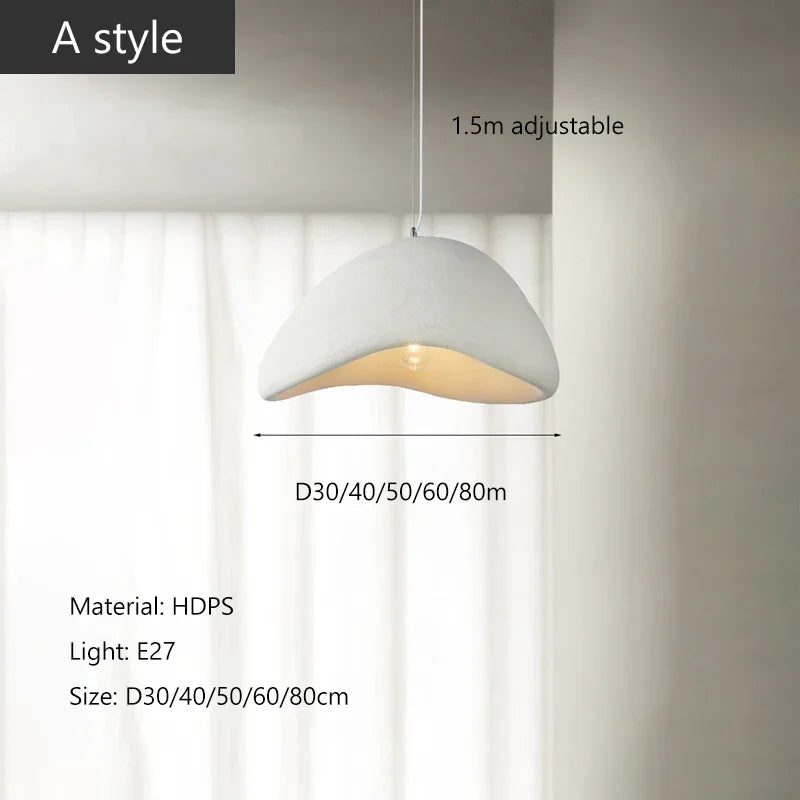 Nordic Minimalist Wabi-Sabi E27 LED Pendant Lights Modern Ceiling Chandelier For Dining Room Bedroom Bar Loft Home Hanging Lamp