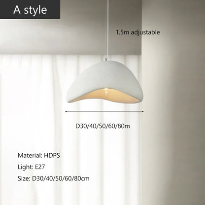 Nordic Minimalist Wabi-Sabi E27 LED Pendant Lights Modern Ceiling Chandelier For Dining Room Bedroom Bar Loft Home Hanging Lamp