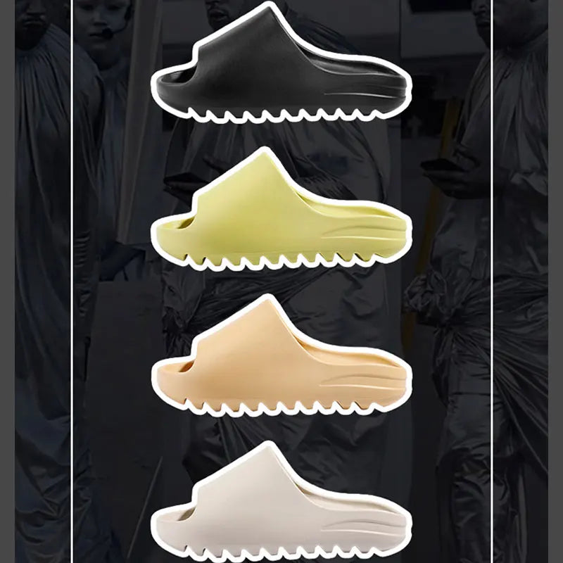 Litfun New Summer Slippers Men Soft Bottom Indoor Home Platform Sandals Fashion Beach Shoes Couple Non-Slip Bathroom Slides
