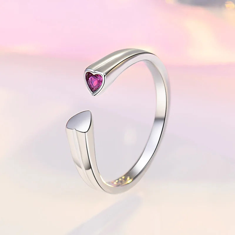 Original 925 Sterling Silver Ring High Quality Adjustable Opening AAA Zircon For Women Wedding Fine Fashion Jewelry Gift