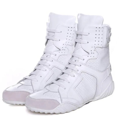 Women Shoes White High Top Sneakers Spring Summer Women Casual Shoes Fashion Shoes Breathable Solid Color Flat With boots