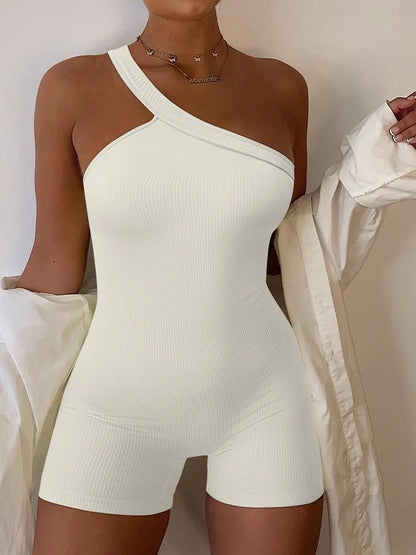 New Women's Yoga Rompers Ribbed Spaghetti Strap Exercise Romper One Piece Jumpsuit Fitness Jumpsuits