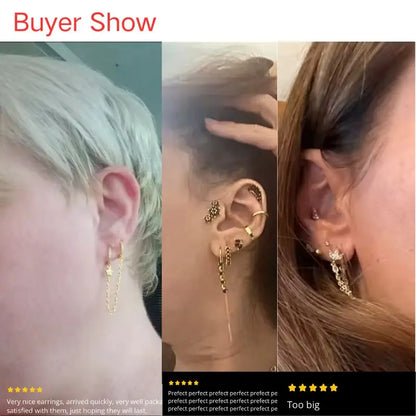 925 Sterling Silver Needle Long Chain Stud Earrings For Women Exquisite Zircon Geometric Tassel Pendant Earrings Luxury Jewelry