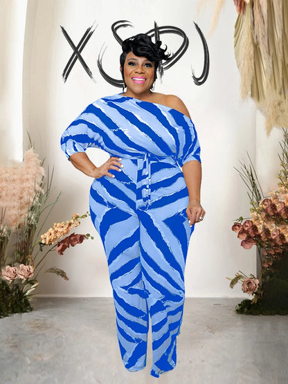 Women Jumpsuit Long Elegant Off Shoulder Sexy Female Jumpsuit Half Sleeve One Piece Plus Size Jumpsuits Wholesale Dropshipping