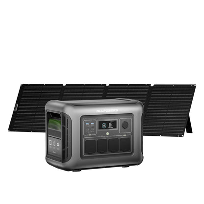 ALLPOWERS R1500 LITE Portable Power Station 1056Wh Solar Generator & Solar Panel 2×100W / 140W / 200W / 400W / 600W  for Camping