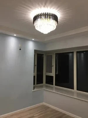 Villa Luxury Living Room Chandelier K9 Crystal Restaurant Pendant Lights Modern Ceiling Chandelier Dining Table Indoor Home Lamp